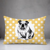 Bulldog  Indoor/Outdoor Reversible Rectangular Pillow