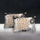 Bursta Floral Outdoor Reversible Throw Rectangular Pillow