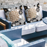 Bursta Floral Reversible Indoor/Outdoor Square Pillow