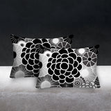 Bursta Floral Outdoor Reversible Throw Rectangular Pillow