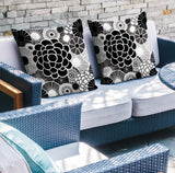 Bursta Floral Reversible Indoor/Outdoor Square Pillow