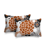 Bursta Floral Outdoor Reversible Throw Rectangular Pillow