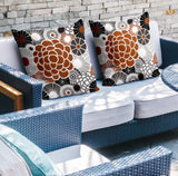 Bursta Floral Reversible Indoor/Outdoor Square Pillow