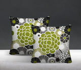 Bursta Floral Reversible Indoor/Outdoor Square Pillow