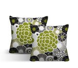 Bursta Floral Reversible Indoor/Outdoor Square Pillow