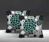 Bursta Floral Reversible Indoor/Outdoor Square Pillow