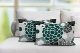 Bursta Floral Outdoor Reversible Throw Rectangular Pillow