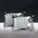 Bursta Floral Outdoor Reversible Throw Rectangular Pillow