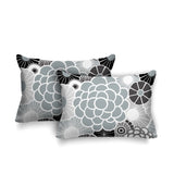 Bursta Floral Outdoor Reversible Throw Rectangular Pillow