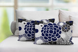 Bursta Floral Outdoor Reversible Throw Rectangular Pillow