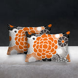 Bursta Floral Outdoor Reversible Throw Rectangular Pillow
