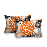 Bursta Floral Outdoor Reversible Throw Rectangular Pillow