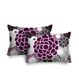 Bursta Floral Outdoor Reversible Throw Rectangular Pillow