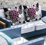 Bursta Floral Reversible Indoor/Outdoor Square Pillow