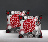 Bursta Floral Reversible Indoor/Outdoor Square Pillow
