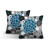 Bursta Floral Reversible Indoor/Outdoor Square Pillow
