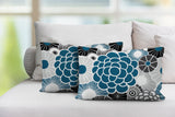 Bursta Floral Outdoor Reversible Throw Rectangular Pillow