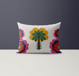 Calio Microsuede Lumbar Throw Pillow in White; Yellow; Red; Pink; Green - Size 20x14