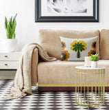 Calio Microsuede Lumbar Throw Pillow in White; Yellow; Black; Green - Size 20x14