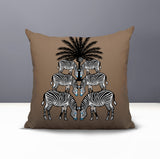 Camo Zebra Reversible Indoor/Outdoor Square Pillow