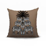 Camo Zebra Reversible Indoor/Outdoor Square Pillow