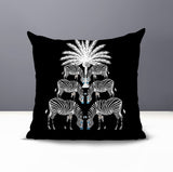 Camo Zebra Reversible Indoor/Outdoor Square Pillow