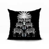 Camo Zebra Reversible Indoor/Outdoor Square Pillow
