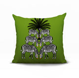 Camo Zebra Reversible Indoor/Outdoor Square Pillow