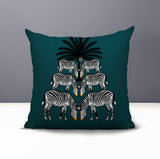 Camo Zebra Reversible Indoor/Outdoor Square Pillow