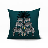 Camo Zebra Reversible Indoor/Outdoor Square Pillow