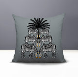 Camo Zebra Reversible Indoor/Outdoor Square Pillow