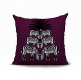 Camo Zebra Reversible Indoor/Outdoor Square Pillow
