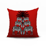 Camo Zebra Reversible Indoor/Outdoor Square Pillow