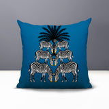 Camo Zebra Reversible Indoor/Outdoor Square Pillow
