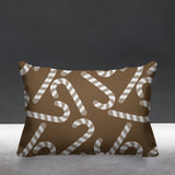 Candy Cane Object/Motif Reversible Indoor/Outdoor Rectangular Pillow