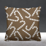 Candy Cane Object/Motif Reversible Indoor/Outdoor Square Pillow