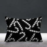 Candy Cane Object/Motif Reversible Indoor/Outdoor Rectangular Pillow