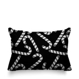 Candy Cane Object/Motif Reversible Indoor/Outdoor Rectangular Pillow