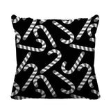 Candy Cane Object/Motif Reversible Indoor/Outdoor Square Pillow