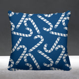 Candy Cane Object/Motif Reversible Indoor/Outdoor Square Pillow