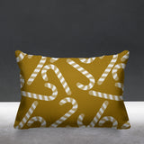 Candy Cane Object/Motif Reversible Indoor/Outdoor Rectangular Pillow