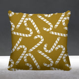 Candy Cane Object/Motif Reversible Indoor/Outdoor Square Pillow