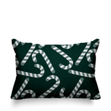 Candy Cane Object/Motif Reversible Indoor/Outdoor Rectangular Pillow