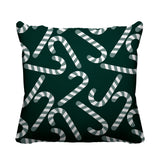 Candy Cane Object/Motif Reversible Indoor/Outdoor Square Pillow