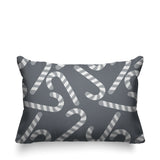 Candy Cane Object/Motif Reversible Indoor/Outdoor Rectangular Pillow