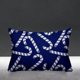 Candy Cane Object/Motif Reversible Indoor/Outdoor Rectangular Pillow