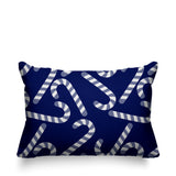 Candy Cane Object/Motif Reversible Indoor/Outdoor Rectangular Pillow