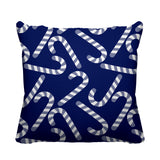 Candy Cane Object/Motif Reversible Indoor/Outdoor Square Pillow