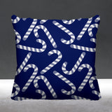 Candy Cane Object/Motif Reversible Indoor/Outdoor Square Pillow