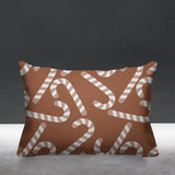 Candy Cane Object/Motif Reversible Indoor/Outdoor Rectangular Pillow
